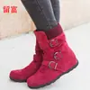 Botas de algodão 2026 novo inverno desejo estilo europeu e americano botins plataforma tamanho grande botas curtas para mulheres botas de couro femininas espessadas