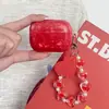 Nuevo Pulsera Corazón con Carcasa Roja Adecuada para Carcasa de Auriculares Airpodspro3 Universal Apple 4 Cubierta Protectora Tpu Carcasa Suave