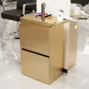 Carro de Herramientas para Salón de Belleza Gabinete de Almacenamiento Móvil con Cajones Gabinete de Herramientas para Barbería Peluquería Acero Inoxidable