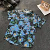 Camisa retro étnica japonesa estilo cachemir para hombre, camisa versátil de moda de corte holgado de cinco mangas, chaqueta casual para pareja