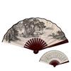 Abanico Antiguo de 8 pulgadas 10 pulgadas Abanico Plegable Estilo Chino Tendencia Nacional Abanico Plegable Tinta en Blanco Abanico de Verano Fabricante Venta al por Mayor