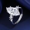 Desejo Anel de Diamante Hot 8 Quilates Anel de Noivado com Diamante em Forma de Pera Cristal Novidade Zircônia Anel de Quartzo Fábrica Atacado