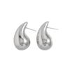 Temperamento europeo y americano al por mayor latón galvanoplastia oro real 18K aretes largos geométricos trapezoidales aretes de diseño de nicho femenino