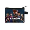 Porta-moedas infantil Roblox transfronteiriço, carteira pequena portátil de estudante, desenho animado, moeda, chave, bolsa de armazenamento de poliéster