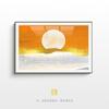 Pintura Decorativa Criativa Simples Abstrata de Nascer do Sol para Pendurar na Entrada Venda por Atacado Pintura Decorativa para Corredor Sala de Estar Pintura para Casa Quarto Sala de Jantar