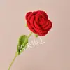 Flores de Crochê Acabadas, Rosas Tricotadas à Mão, Rosas de Crochê Criativas, Presente de Dia dos Namorados para Namorada, Melhor Amiga, Presente de Aniversário