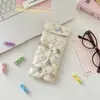 5758 Bolsa Acolchoada Estampada de Desenho Animado para Óculos, Macia e Moderna para Meninas, Bolsa Portátil para Óculos de Sol, Bolsa de Armazenamento Anti-Pressão para Estojo de Óculos