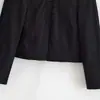 Roupas femininas europeias e americanas transfronteiriças, moda casual da moda mais vendida no AliExpress, jaqueta nova tendência com gola alta e botões estilo chinês
