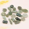 Cuentas sueltas de jade hetiano natural, accesorios de bricolaje, agua clara, cerradura de bendición verde, hebilla de seguridad, colgante de loto, pulsera, collar, cuentas al por mayor