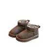 Zapatos Qqo para Niños 2025 Invierno Nuevas Botas Grandes de Algodón para Niños Simples y Versátiles Engrosadas Cálidas Botas de Nieve para Niños y Niñas