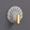 Ganchos de Concha de Luxo Leve, Sem Perfuração, Ganchos Adesivos Sem Marcas, Ganchos de Parede com Forte Capacidade de Carga para Banheiro e Cozinha