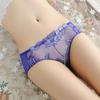 Ropa Interior para Mujer Nueva Sexy Cintura Baja Encaje Malla Transpirable Transparente Caliente Bordado Talla Grande Calzones Shorts 835