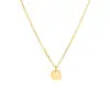 Chihang joyería transfronteriza acero inoxidable para mujer colgante redondo liso collar collar con colgante redondo de un solo agujero joyería