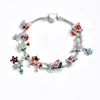 Pulseras Navideñas Europeas y Americanas al por Mayor Accesorios de Muñeco de Nieve y Reno de Dibujos Animados Árbol de Navidad con Goteo de Aceite Hip-Hop Pulseras Versátiles para Hombres y Mujeres
