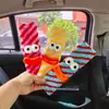 Protetor de Ombro para Cinto de Segurança de Carro Monstrinho Formato Salsicha Acessórios de Decoração Interior de Carro Olhos Fofos