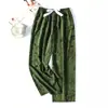 Pantalones de pijama de algodón y seda de verano nuevos 26 años 45 unidades, Pantalones anchos de nueve puntos para mujer, Pantalones finos de talla grande holgados para aire acondicionado, Pantalones de playa