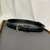 Cinturón de Cuero Versátil y Sencillo para Pantalones de Mujer, Nuevo Cinturón Negro Delgado Estilo Estudiante Coreano, No Requiere Perforación