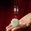 Colgante Pixiu de Doble Cara Hebilla de Seguridad de Jade Llavero de Doble Cara Colgante para Coche para Atraer Riqueza y Girar la Fortuna para Hombres y Mujeres, de Alta Gama y Exquisito