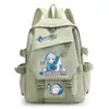 Mochila de Dibujos Animados Anime Tiburón Chica Gawr Gura, para Niños y Niñas, Estudiantes de Primaria y Secundaria, Gran Capacidad, Bolso Escolar Casual