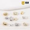 Chapado en oro real de 14K, cuentas de piedra de forma especial, retención de color, pulsera irregular con cuentas, collar barroco, accesorios de cobre