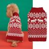 Amazon nova roupa de estimação tecido vermelho festivo floco de neve duplo cervo amor filhote de cachorro Gato Corgi suéter