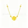 Pingente de Ouro Concha d'Água Ouro Puro 3D 999 Flor Rosa Colar Corrente de Clavícula Princesa Fugitiva Presente para Transmissão ao Vivo Item Quente