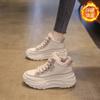 Sapatos de Algodão Quentes e Grossos com Forro de Lã para o Inverno 2026 para Mulheres, Estilo Coreano de Cano Alto, Tendência, Estudante, Casuais, Esportivos K6717