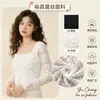 Yuchang pequeño fresco micro-transparente grueso alta elasticidad encaje Jinan tela para vestido ropa tela accesorios fabricantes en stock