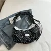 Bolso Cruzado de Hombro Plegado con Tela Floral para Mujer 2026 Nuevo Bolso Tote Cruzado con Parches de Encaje Versátil para Viajes Diarios y Bolso de Mano para Debajo del Brazo