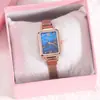 Reloj Cuadrado Simple Estilo Coreano 2021 al por Mayor para Estudiantes Mujeres Chicas Mori Lindo Fresco Reloj de Cuarzo