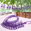 Pinza para tendedero a prueba de viento Interior Sin perforaciones Antideslizante Gruesa Para tendedero Viajes al aire libre Portátil Cuerda elástica Pinza para ropa