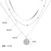 Collar con colgante de loto multicapa simple y nuevo con personalidad de moda popular recomendado en Europa y Estados Unidos, cadena para el cuello con cadena de cuchillas para mujer.