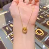 Anel de ouro de areia vietnamita colar transportador entrelaçado corrente clavicular transportador banhado a ouro de latão feminino para presente de namorada atacado