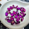 Joyería con forma de huevo de granada morada de aluminio y magnesio natural, 2 x 3-4 x 6 mm, con base puntiaguda tallada y piedra