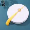 Exquisite Criativo Longo Estilo Flor Boa Lua Redonda Franjas Borlas Estilo Chinês Hanfu Acessórios de Pressão Acessórios de Roupa Charms Atacado