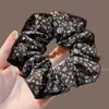 Ligas para el cabello estilo coreano, ligeras, con estampado de leopardo, elásticos para el cabello retro extragrandes, bandas elásticas para el cabello muy elásticas, scrunchies de moda para mujer