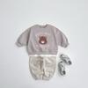 Moletom Infantil Estilo Coreano Desenho Animado 2025 Outono Estilo Coreano Infantil Estampa de Urso Top Bebê Outono Pulôver Roupas