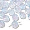 Cuentas de Vidrio Transparentes Dobles Rectas con Agujero Hipped para Pulseras Hechas a Mano Colgantes para Teléfono Móvil Decoración Accesorios