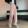 Pantalones Casuales de Traje de Verano Delgados de Cintura Alta para Mujer Talla Extra, Corte Ajustado, Pantalones Rectos Sueltos, Pantalones de Pierna Ancha