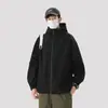 Jaqueta Workwear Americana Masculina Primavera e Outono Jaqueta Bomber Marca Tendência Masculina Retrô Bonito Top