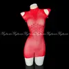 Lencería Erótica Nocturna, Atrevido Body de Malla Hueco Transparente Desgarrable, Ropa de Dormir Provocativa para No Quitarse 7835