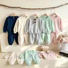 Conjunto de Color Sólido para Niños para Primavera y Otoño, Conjunto de Ropa a Juego Elegante y de Moda para Padres e Hijos para Niñas, Conjunto Deportivo de Dos Piezas para Bebés y Niños Pequeños