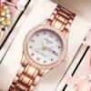 Reloj de moda para damas de internet explosivo con incrustaciones de diamantes, reloj de cuarzo con calendario resistente al agua, reloj casual de negocios para mujeres, fabricantes directos