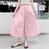 Pantalones Falda de Verano para Niñas 2025 Nueva Moda Estilo Coreano Sueltos Pantalones Cortos de Seda de Hielo para Niños Mayores Transfronterizos