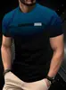 Camiseta Deportiva Casual de Manga Corta con Cuello Redondo y Estampado Digital 3D para Hombre, Talla Europea, Transfronteriza, Temu