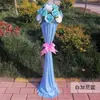 Columna de flores para pasillo de boda nuevo estilo arco de flores decoración de boda accesorios de decoración de pasillo columna de flores guía apertura de ceremonia de flores columna de flores de bienvenida