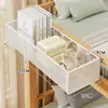 Cesta colgante de almacenamiento para mesita de noche de dormitorio, estante colgante sin taladro, organizador de snacks y artículos varios para la mesita de noche de estudiante universitario