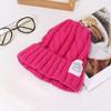 Gorro de punto con patrón de cáñamo a prueba de frío para niños, gorro de invierno cálido y cortavientos, gorro de lana para estudiantes, cara pequeña, combina con todo