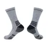 Calcetines deportivos de lana Merino transfronterizos, calcetines para senderismo y escalada, planta de rizo engrosada, calcetines de running cálidos y transpirables de media pantorrilla