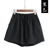 Populares Comercio Exterior Holgados Frescos Seda Algodón Crepé Talla Grande Estudiante Deportivos Casuales Pantalones Cortos Pantalones de Pierna Ancha para Mujer Estilo Japonés y Coreano Casual